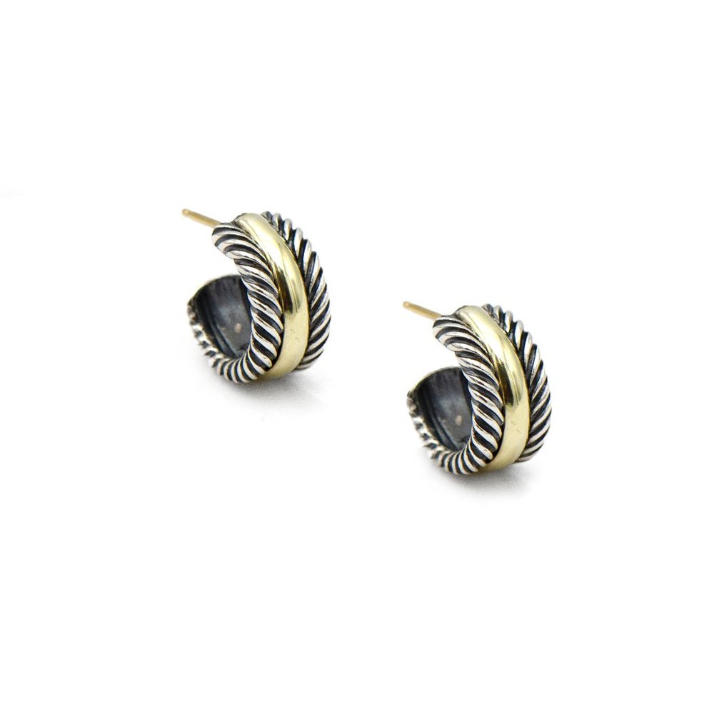 SOLD David Yurman Cable Classics Hoop Earrings - Picture 1 of 4
